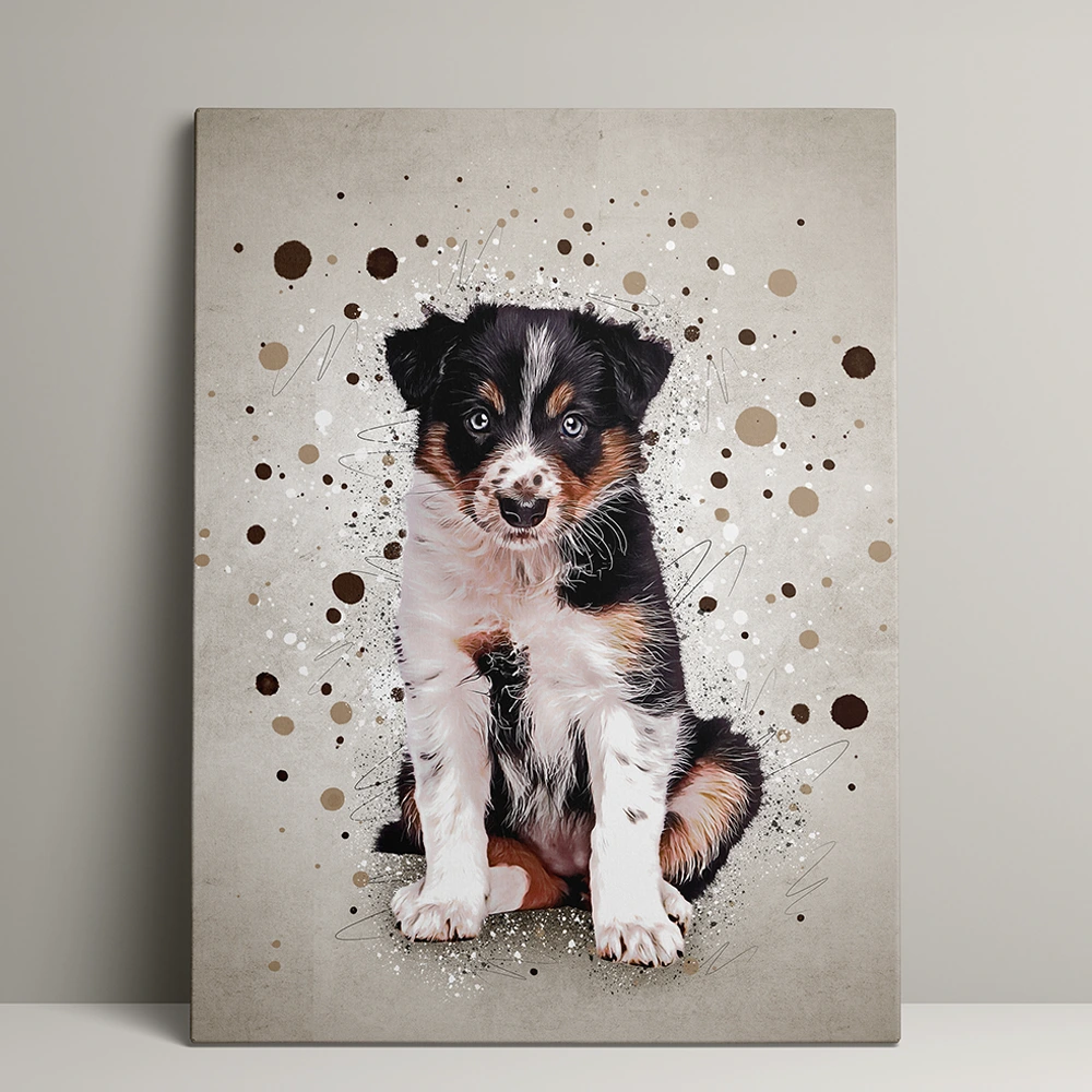 Splash dierenportret. Een handgetekende herinnering aan jouw huisdier.