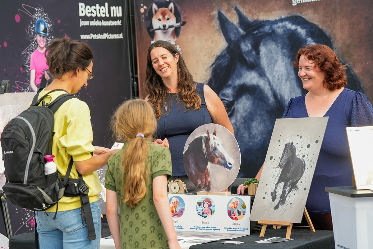zussen floor en femke tijdens Horse event