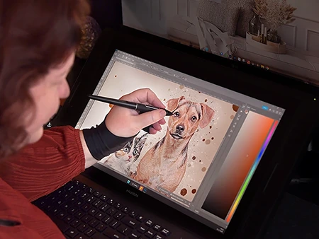 Digitaal schilderen en tekenen op het tekentablet. Door kunstenares Femke Puijman van Pets & Pictures