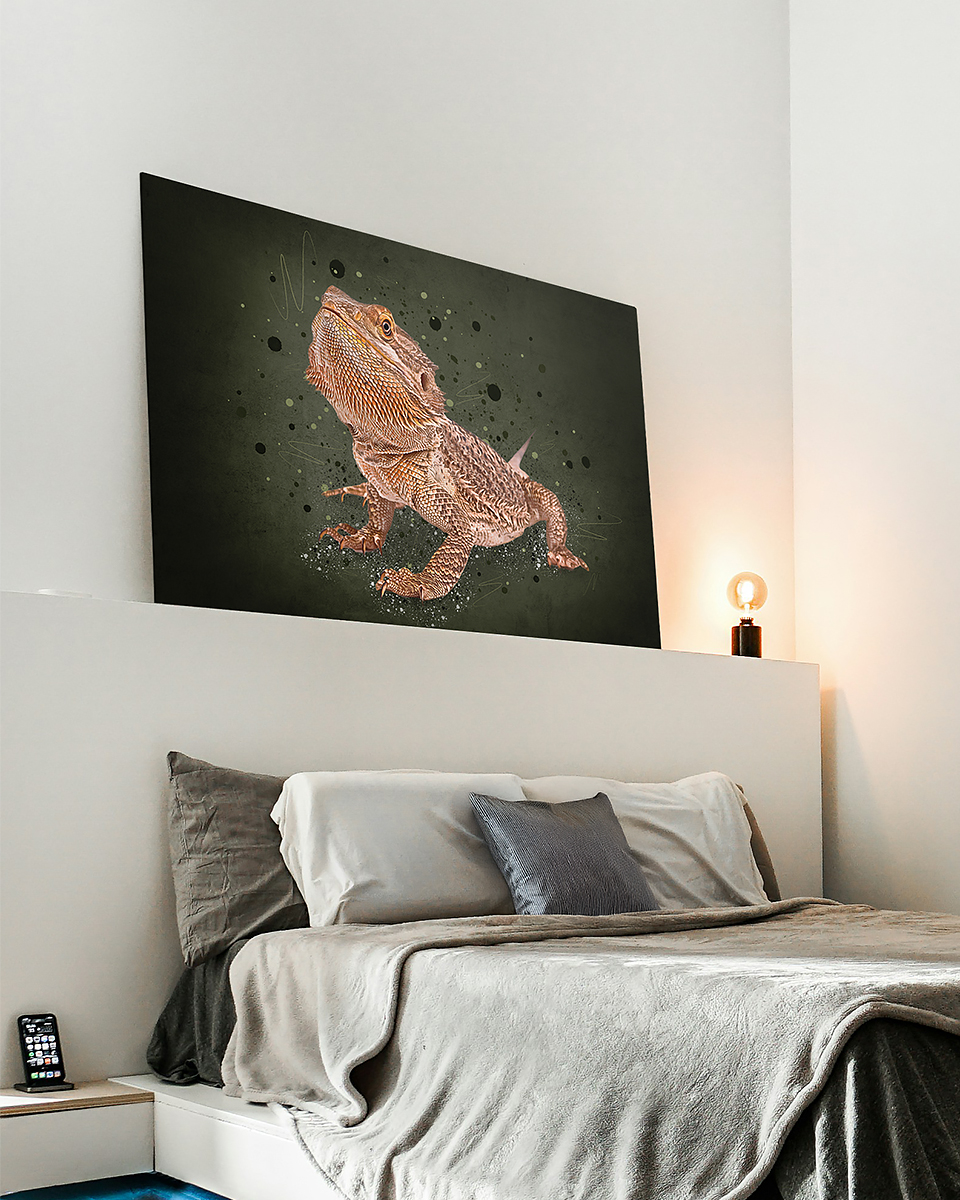 Kunstwerk voor een jongenskamer van een baardagame