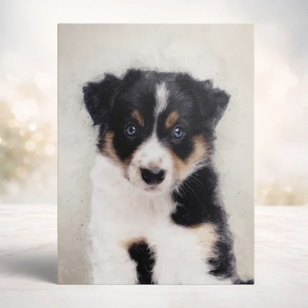 Watercolor dierenportret op canvas - Pets & Pictures