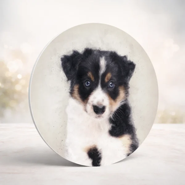 Watercolor dierenportret op muurcirkel - Pets & Pictures
