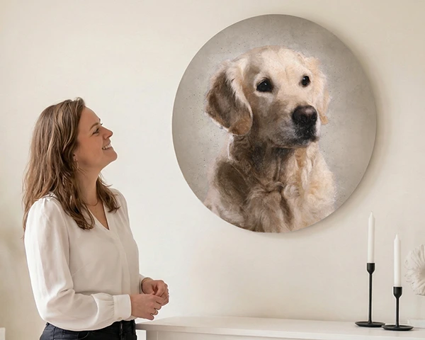 Ontvang je dierenportret thuis. En geniet van je prachtige herinnering.