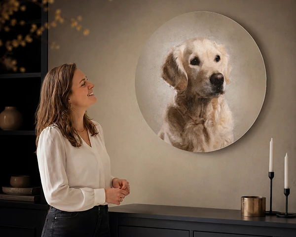 Hoe werkt het: Ontvang jouw dierenportret thuis. En geniet iedere dag van jouw persoonlijke kunstwerk.