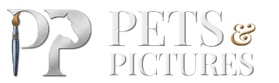 Pets & Pictures Logo Handgetekende dierenportretten.